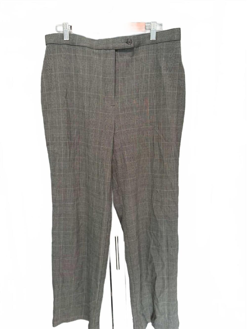 JM Collection Women's Gray Plaid Dress Pants Size 14